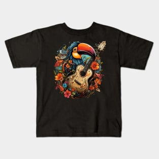 Toucan Playing Guitar Kids T-Shirt